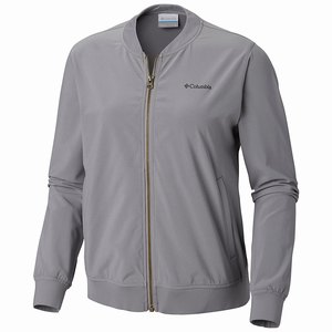 Columbia Chaqueta Casual Anytime Casual™ Full Zip Bomber Mujer Grises Claro (473ACYHWO)